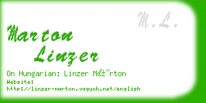 marton linzer business card